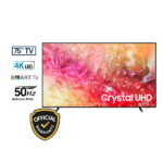 Samsung 75 Inch Crystal UHD 4K Smart TV (75DU7700) (2024)